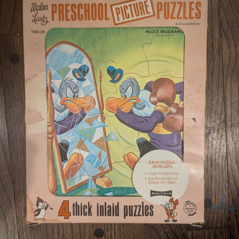 Preschool Picture Puzzles - Blue and Purple